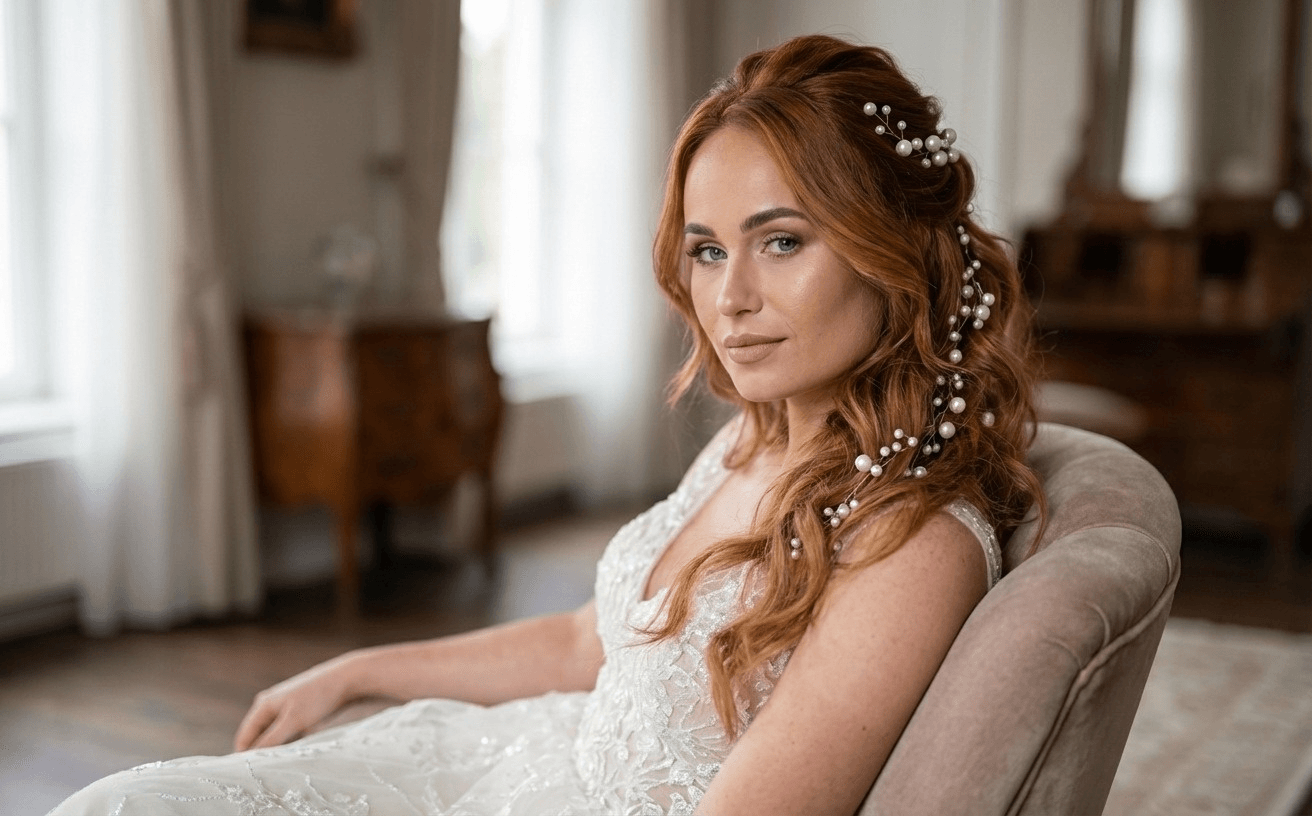 Bruidskapsel lage knot zacht en elegant
