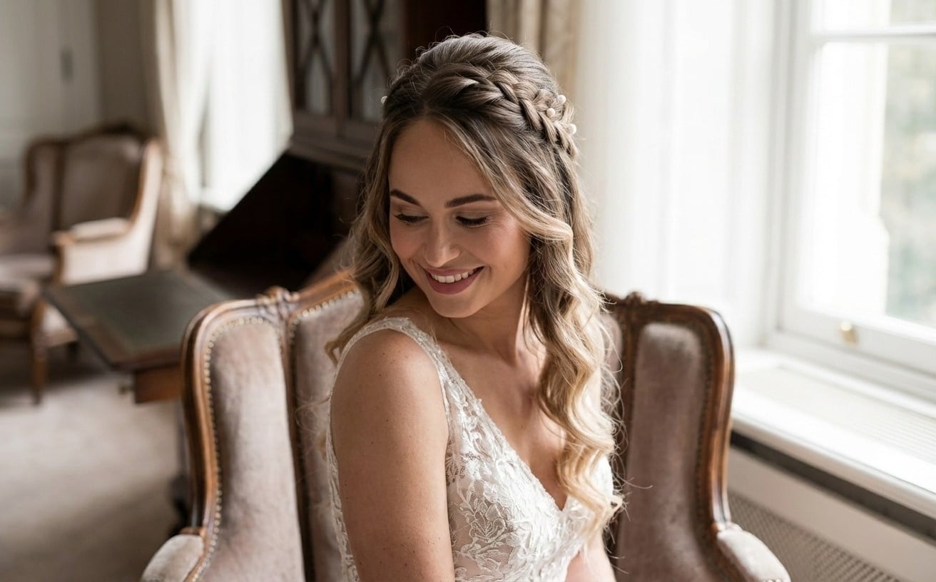 Bruidskapsel mermaid braid opgestoken Den Bosch