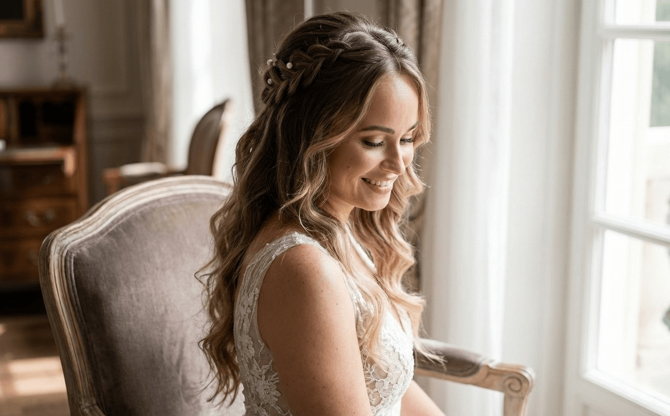 Bruidsstyling resultaat — bruidskapsel en bruidsmake-up door Felicia Tiebosch